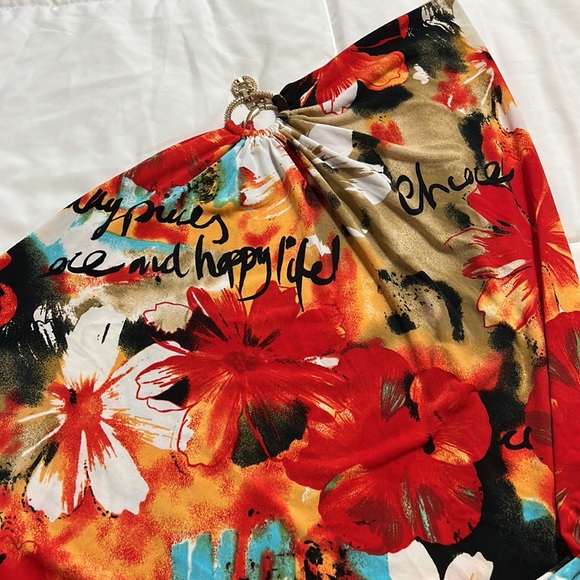 CACH’E One Shoulder, Flower Print Mini Dress - Picture 12 of 12